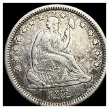 1861 Seated Liberty Quarter CLOSELY  UNCIRCULATED