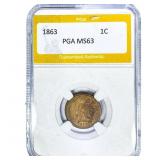 1863 Indian Head Cent PGA MS63