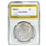 1899-S Morgan Silver Dollar PGA MS64