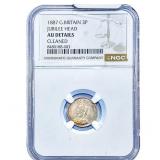 1887 Great Britain Silver 3 Pence Jubilee Head NGC