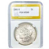 1881-S Morgan Silver Dollar PGA MS66