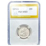 1875-S Twenty Cent Piece PGA MS63
