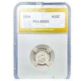 1854 Seated Liberty Half Dime PGA MS63