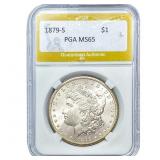 1879-S Morgan Silver Dollar PGA MS65
