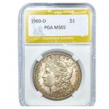 1900-O Morgan Silver Dollar PGA MS65