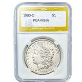 1900-O Morgan Silver Dollar PGA MS66