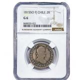 1815 Colonial Spain Silver 2 Reales NGC G6