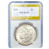 1878 Morgan Silver Dollar PGA MS65