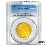 1897 $10 Gold Eagle PCGS MS63