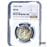 1939-S Walking Liberty Half Dollar NGC MS66