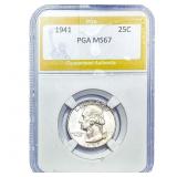 1941 Washington Silver Quarter PGA MS67