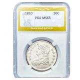 1810 Capped Bust Half Dollar PGA MS65