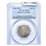 1764-IWS Brunswick-Cal-Han Silver 1/6 Thaler PCGS