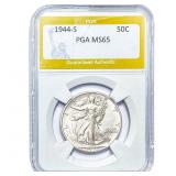 1944-S Walking Liberty Half Dollar PGA MS65