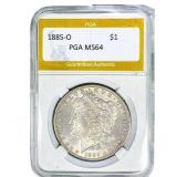 1885-O Morgan Silver Dollar PGA MS64