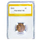 1923 Wheat Cent PGA MS67RB