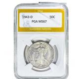 1943-D Walking Liberty Half Dollar PGA MS67