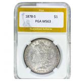 1878-S Morgan Silver Dollar PGA MS63