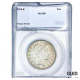 1914-S Barber Half Dollar SEGS AU58+