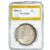 1880-CC Morgan Silver Dollar PGA MS64