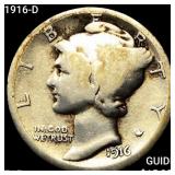1916-D Mercury Dime NICELY CIRCULATED