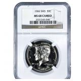 1966 Kennedy Half Dollar NGC MS68 Cameo