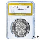 1879-O Morgan Silver Dollar PGA MS65PL