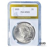 1923 Silver Peace Dollar PGA MS65