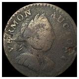 1787 Vermont Copper Coin. LIGHTLY CIRCULATED