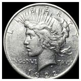 1922 Silver Peace Dollar CHOICE AU