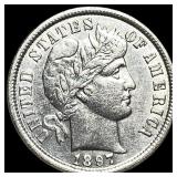 1897 Barber Dime UNCIRCULATED