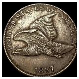 1857 Copper-Nickel Flying Eagle Cent CLOSELY UNCIR