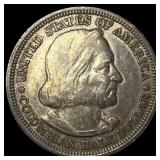 1893 Silver Columbian Half Dollar CLOSELY UNCIRCUL