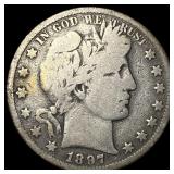 1897-O Silver Barber Half Dollar LIGHTLY CIRCULATE