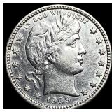 1909 Barber Silver Quarter UNCIRCULATED