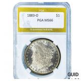 1883-O Morgan Silver Dollar PGA MS66