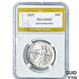 1925 Stone Mountain Half Dollar PGA MS65