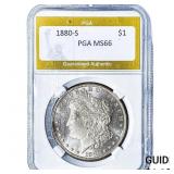 1880-S Morgan Silver Dollar PGA MS66
