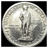 1925 Silver Lexington-Concord Half Dollar CHOICE B