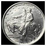 1925 Silver Stone Mountain Half Dollar GEM BU