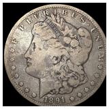 1891-CC Silver Morgan Dollar LIGHTLY CIRCULATED