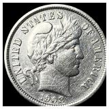 1908 Barber Dime UNCIRCULATED