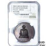 1842 G. Britain Bronze William Shakespeare Medal