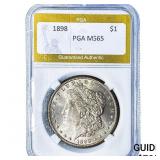 1898 Morgan Silver Dollar PGA MS65