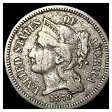 1879 Nickel Three-Cent Piece CLOSELY UNCIRCULATED