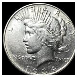 1934-D Silver Peace Dollar CHOICE AU