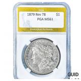 1879 Rev 78 Morgan Silver Dollar PGA MS61