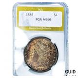 1886 Morgan Silver Dollar PGA MS66