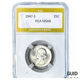 1947-S Washington Silver Quarter PGA MS68