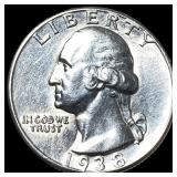 1938 Silver Washington Quarter UNCIRCULATED